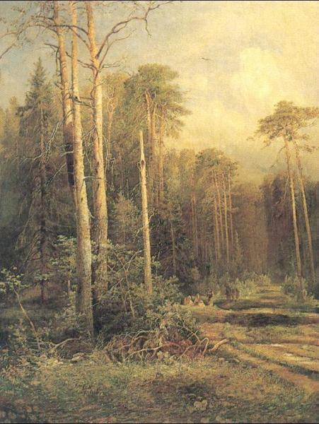 Road In A Forest by Alexei Kondratevich Savrasov Oil Painting Reproductions