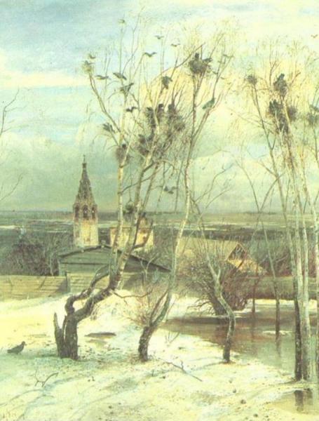 Rooks Come Flying by Alexei Kondratevich Savrasov Oil Painting Reproductions