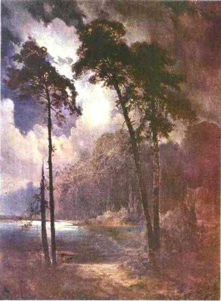 Summer Night by Alexei Kondratevich Savrasov Oil Painting Reproductions