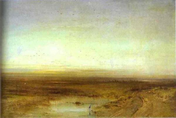 Sunset by Alexei Kondratevich Savrasov