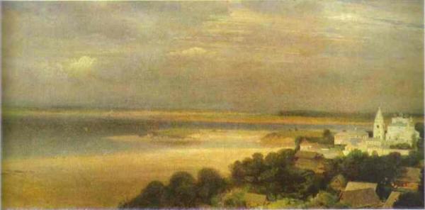 The Monastery Of The Caves Near Nizhny Novgorod by Alexei Kondratevich Savrasov