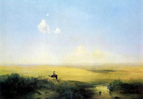 The Steppe In Daytime by Alexei Kondratevich Savrasov