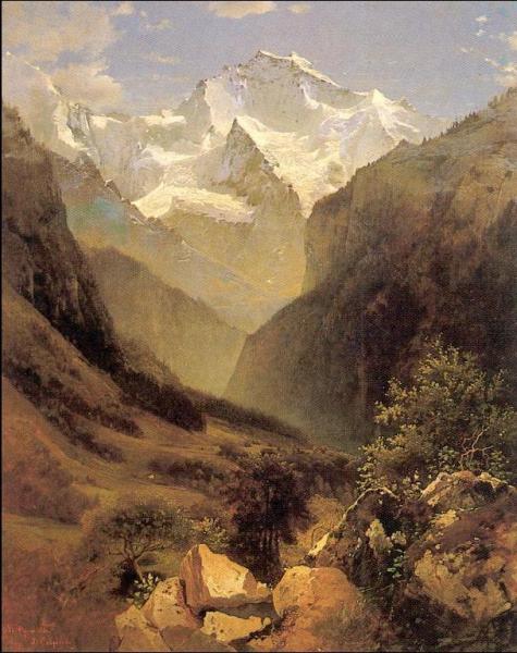 View In Swiss Alps by Alexei Kondratevich Savrasov