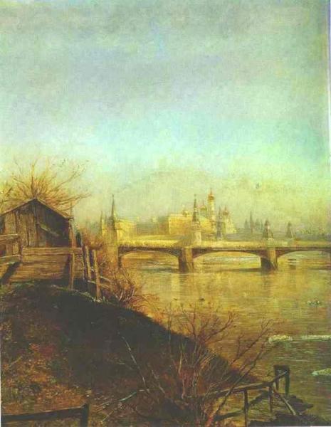 View Of The Moscow Kremlin. Spring by Alexei Kondratevich Savrasov