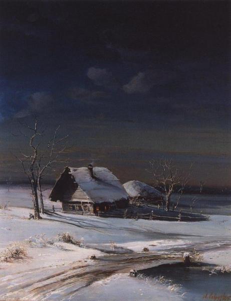 Winter Landscape by Alexei Kondratevich Savrasov Oil Painting Reproductions