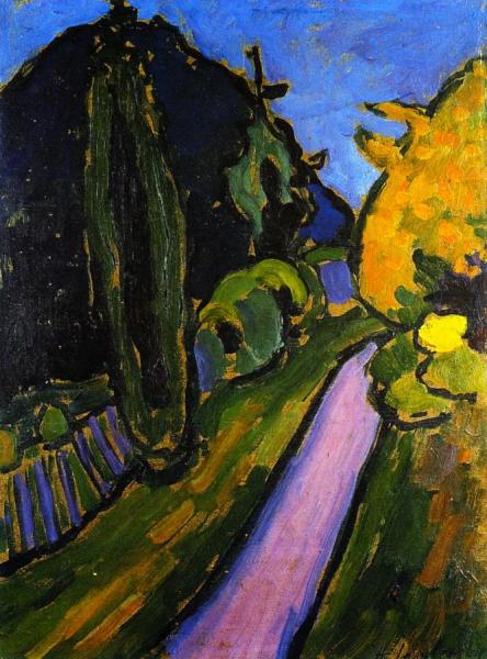 Ascending Path Into The Evening by Alexej Von Jawlensky