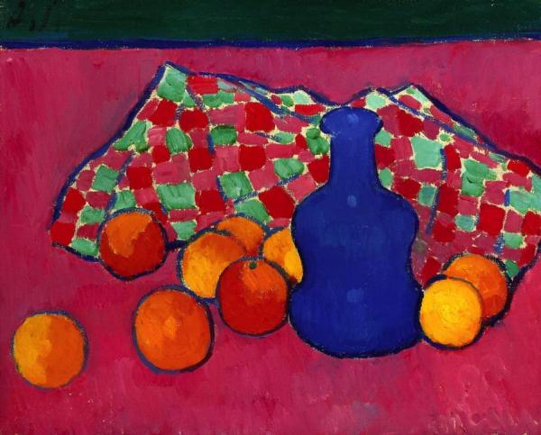 Blue Vase With Oranges by Alexej Von Jawlensky
