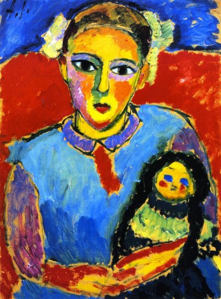 Child With Doll by Alexej Von Jawlensky Oil Painting Reproductions