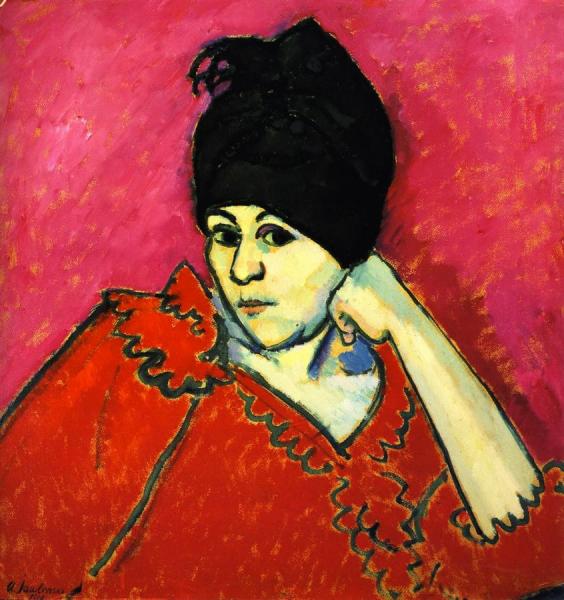Dark Blue Turban by Alexej Von Jawlensky