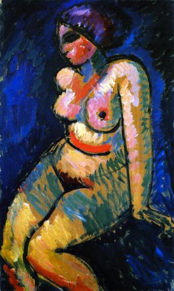 Alexej Von Jawlensky Female Nude, Sitting