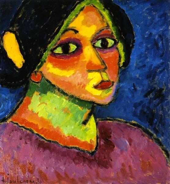 Girl In Bonnet by Alexej Von Jawlensky