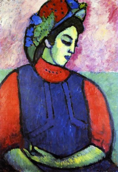 Girl In Grey Apron by Alexej Von Jawlensky