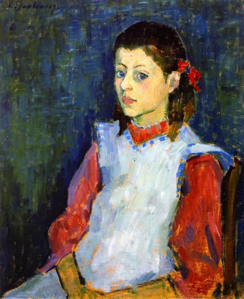 Girl In White Apron by Alexej Von Jawlensky