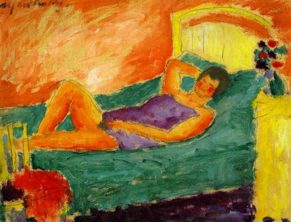 Girl Reclining by Alexej Von Jawlensky