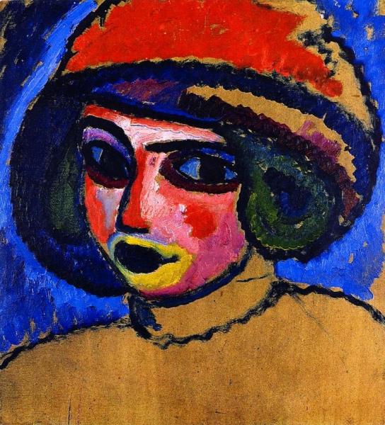 Head Of A Girl by Alexej Von Jawlensky Oil Painting Reproductions