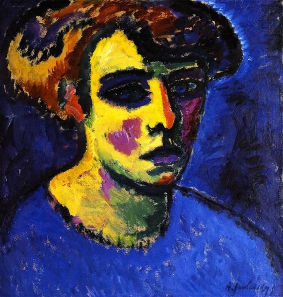 Head Of A Woman by Alexej Von Jawlensky