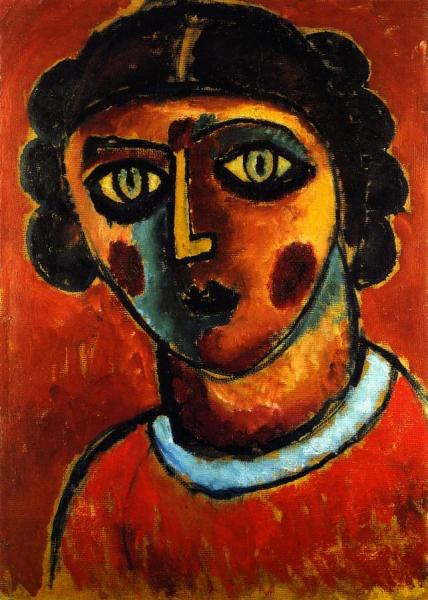 Head Of A Woman by Alexej Von Jawlensky