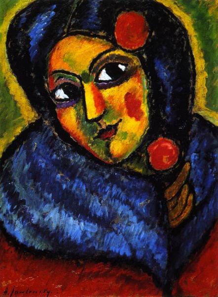 Head Of A Woman - Ballerina by Alexej Von Jawlensky Oil Painting Reproductions
