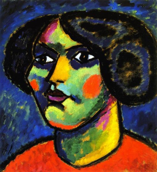 Head With White Of Eyes by Alexej Von Jawlensky