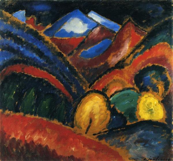 Landscape Near Oberstdorf - Autumn by Alexej Von Jawlensky