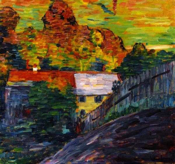 Landscape With Red Roof - Wasserburg by Alexej Von Jawlensky