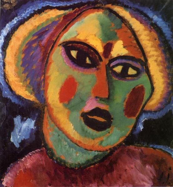 Maiden With  Violet Blouse by Alexej Von Jawlensky