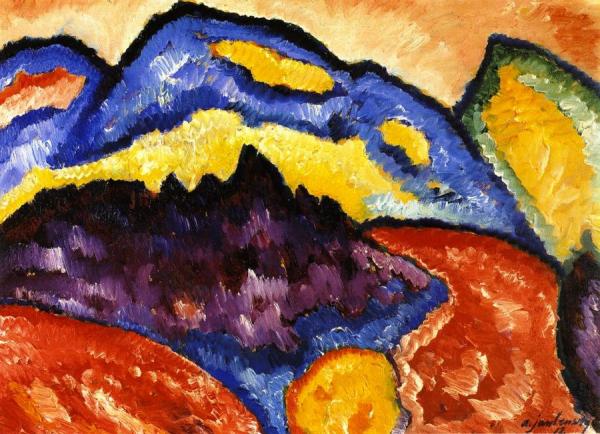 Mountains Near Oberstdorf by Alexej Von Jawlensky