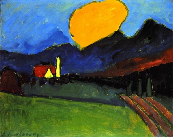 Alexej Von Jawlensky Murnau - Landscape, Orange Cloud