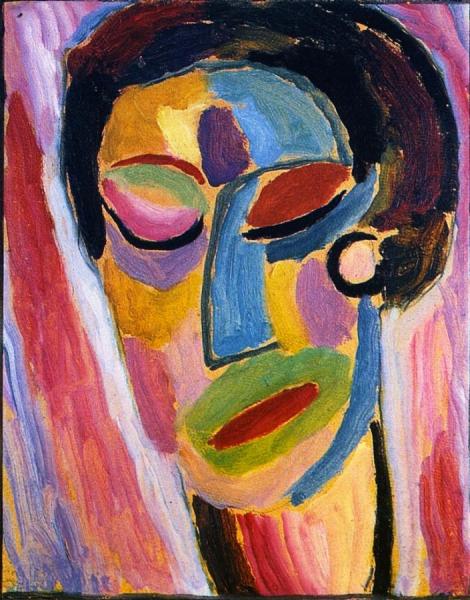 Mystical Head: Closed Eyes by Alexej Von Jawlensky