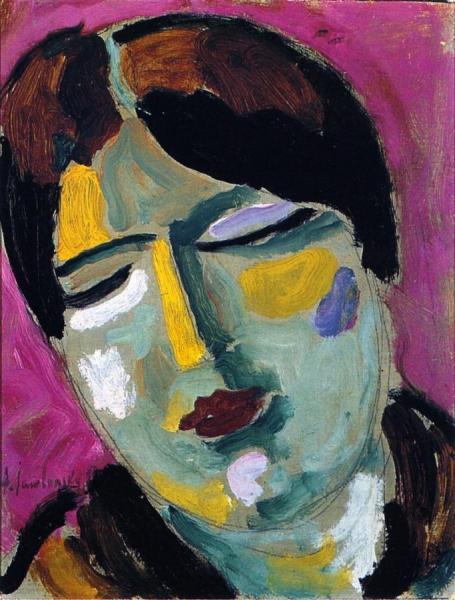 Mystical Head: Dreaming Woman by Alexej Von Jawlensky Oil Painting Reproductions