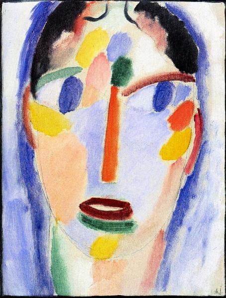 Mystical Head: Head In Blue by Alexej Von Jawlensky