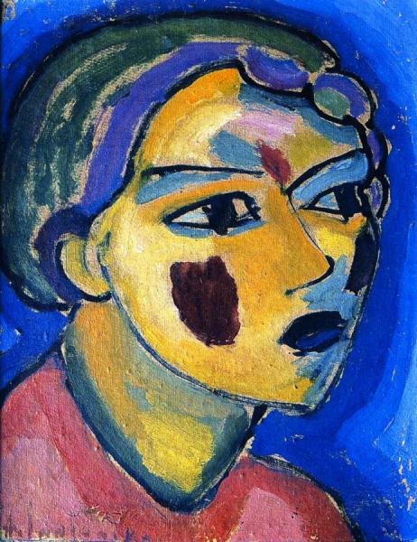 Mystical Head: Poetess by Alexej Von Jawlensky