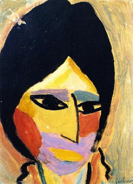 Mystical Head: Raven's Wing Ii by Alexej Von Jawlensky