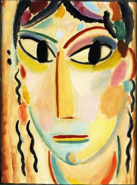 Mystical Head: Young Girl by Alexej Von Jawlensky Oil Painting Reproductions
