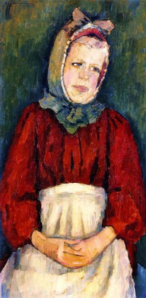 Peasant Girl In A Bonnet by Alexej Von Jawlensky