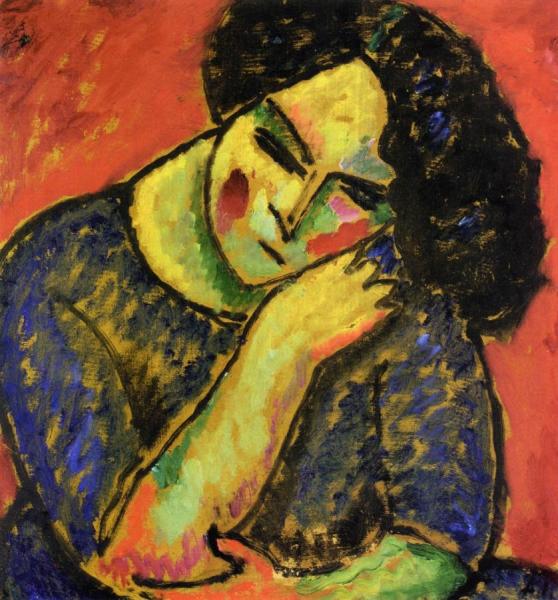 Portrait Of A Woman by Alexej Von Jawlensky