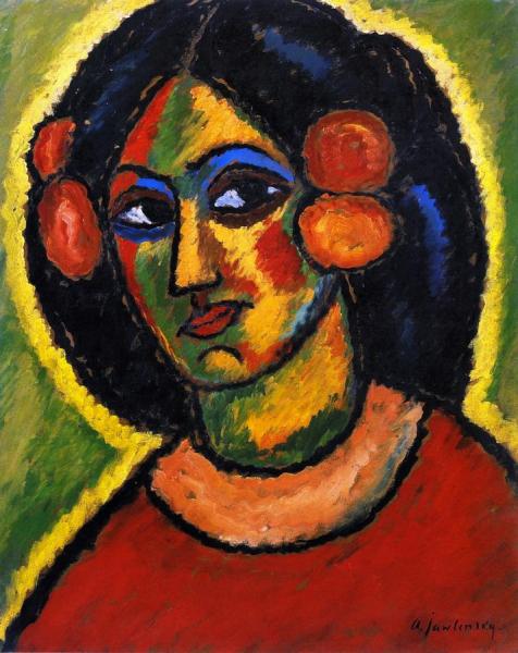 Portrait Of A Woman, Katia by Alexej Von Jawlensky