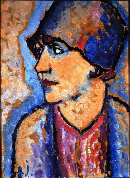 Portrait Of Mrs. Kirchhoff by Alexej Von Jawlensky