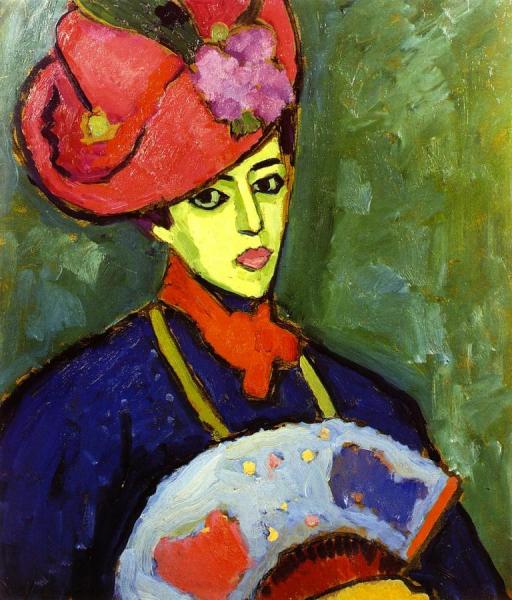 Alexej Von Jawlensky Schokko In Red Hat