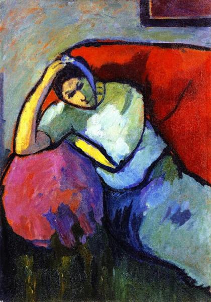 Sitting Woman by Alexej Von Jawlensky