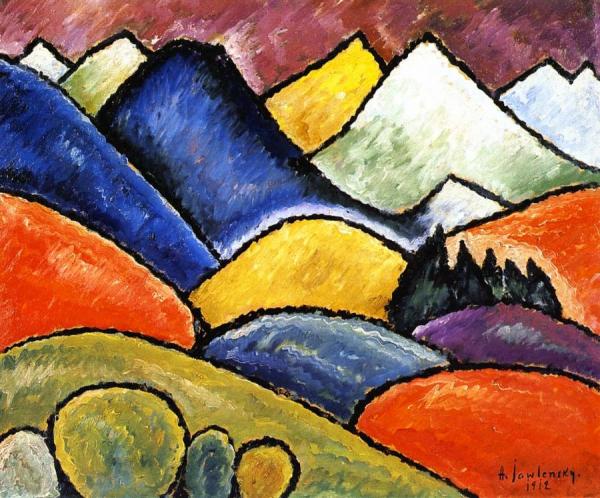 Snowy Mountains - Oberstdorf by Alexej Von Jawlensky Oil Painting Reproductions