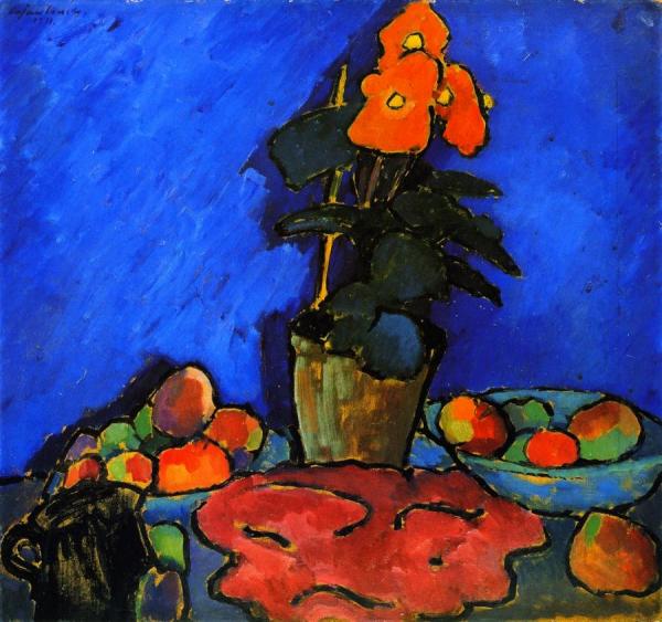 Still Life With Begonia by Alexej Von Jawlensky
