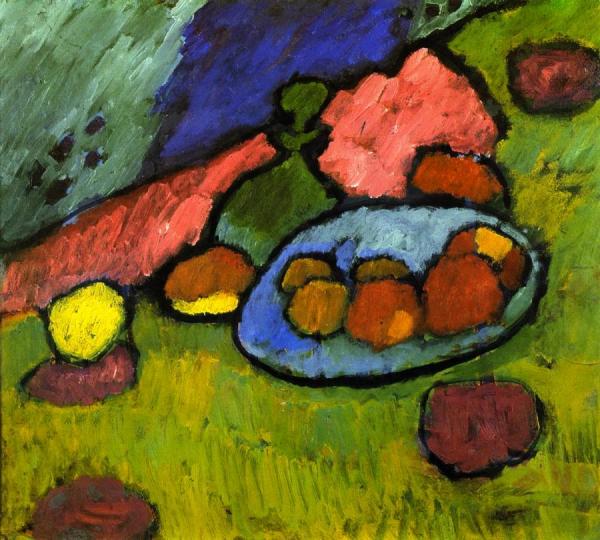 Still Life With Fruit Dish by Alexej Von Jawlensky