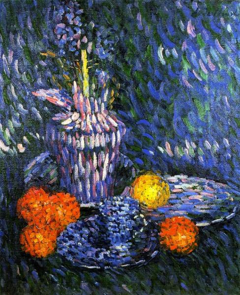 Still Life With Hyacinth And Oranges by Alexej Von Jawlensky