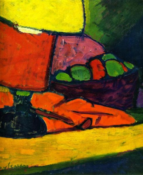 Still Life With Lamp (large Detail) by Alexej Von Jawlensky