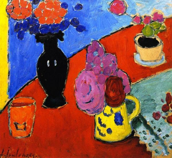Still Life With Vase And Jug by Alexej Von Jawlensky