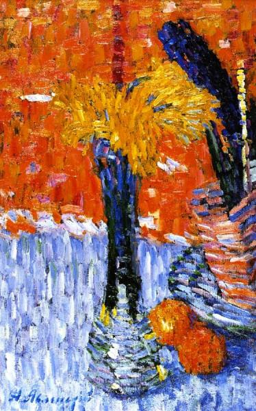 Still Life With Vase And Yellow Narcissi by Alexej Von Jawlensky