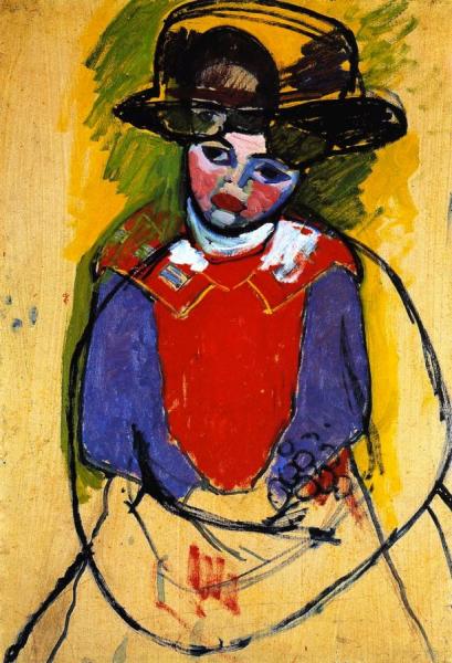 Two Superimposed Oil Studies by Alexej Von Jawlensky