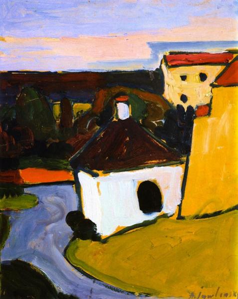 White Chapel In Murnau by Alexej Von Jawlensky
