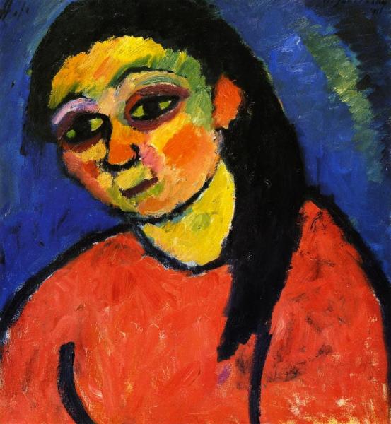 Woman In Red Blouse by Alexej Von Jawlensky